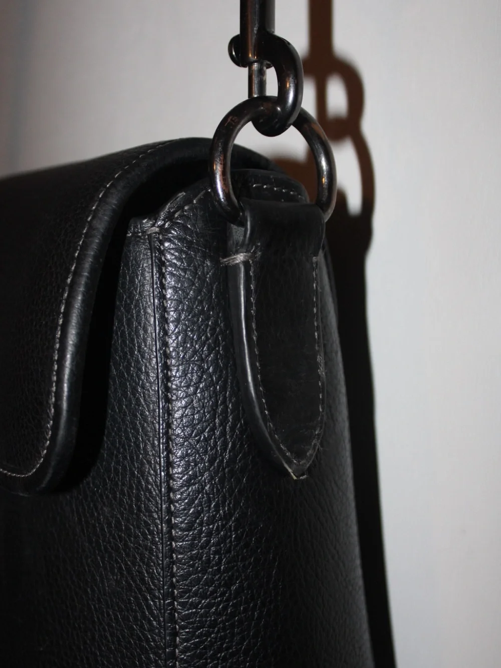 Coach Sullivan Portfolio Brief C9875 Black Pebbled Leather Messenger Laptop Bag